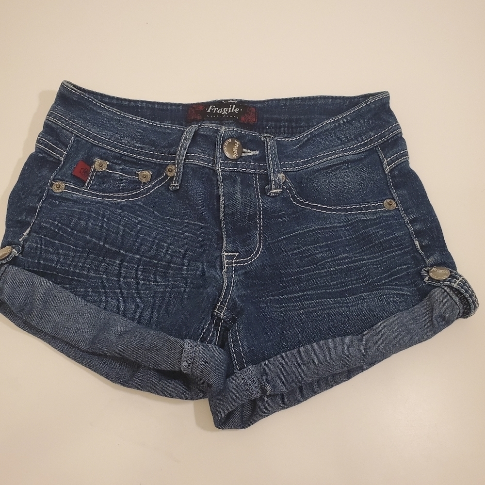 Fragile Blue Jeans Shorts Size 0